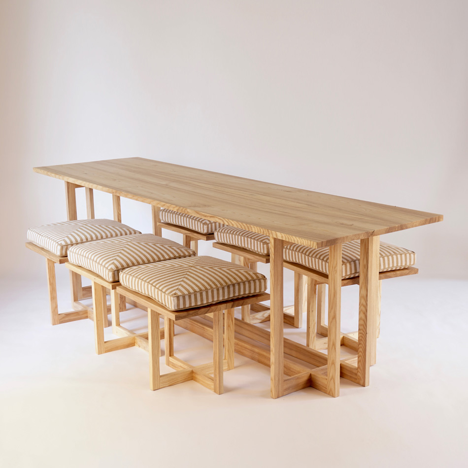 Chris Lehrecke - Grid Dining Table & Stools