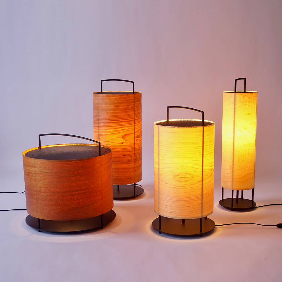 Chris Lehrecke - Lantern with Veneer Wood Shades
