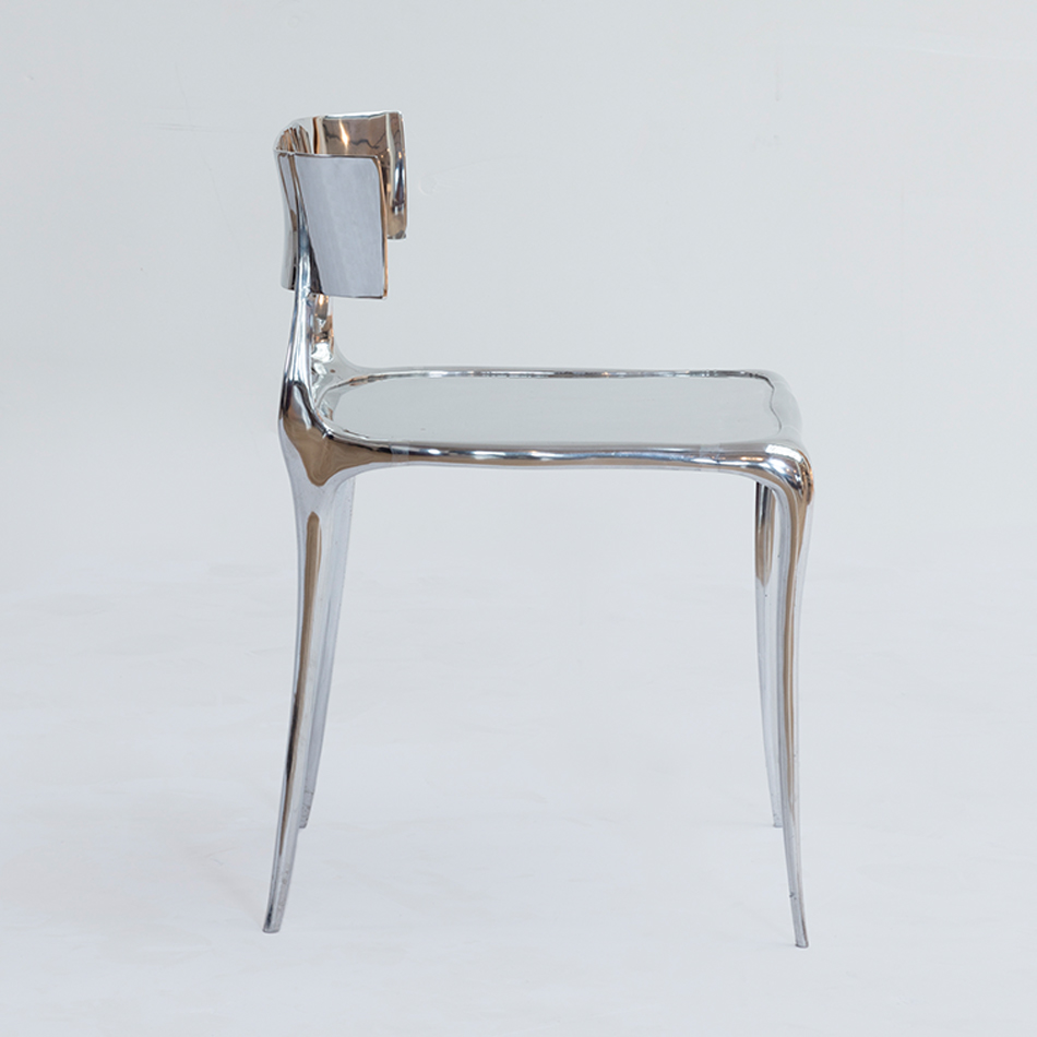 Paul Mathieu - Aria Chair in Polished Metal