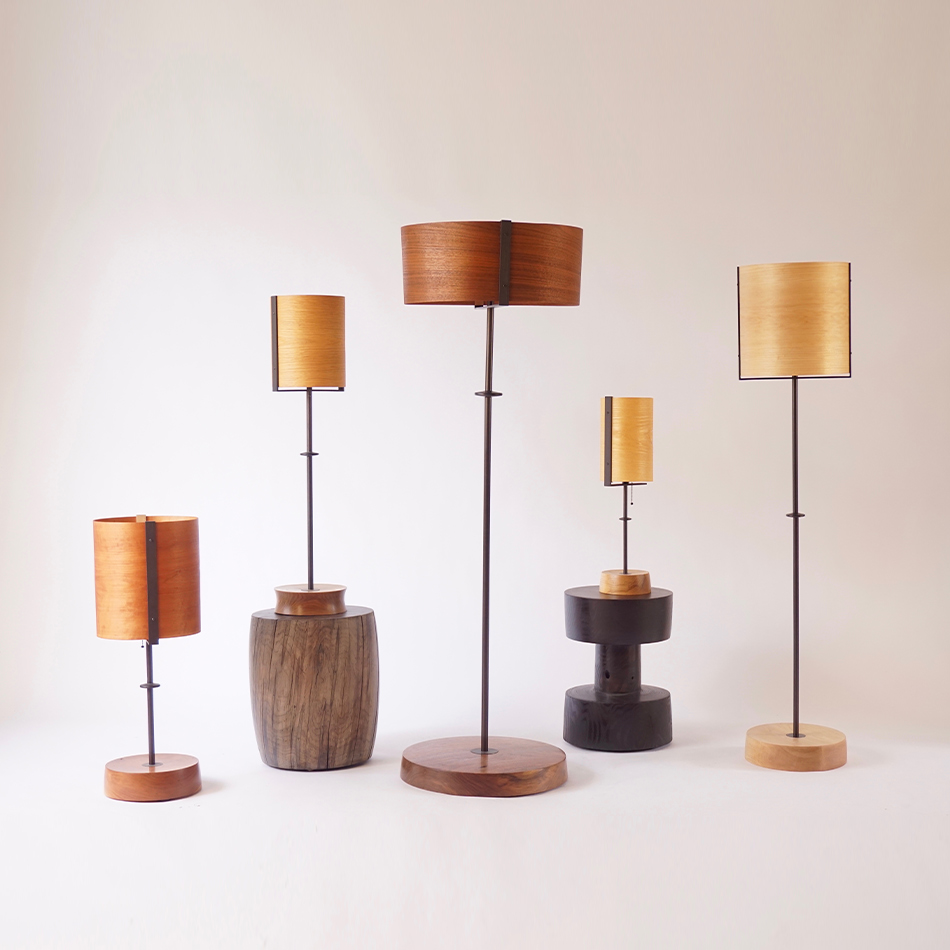 Chris Lehrecke Veneer Lamps Detail