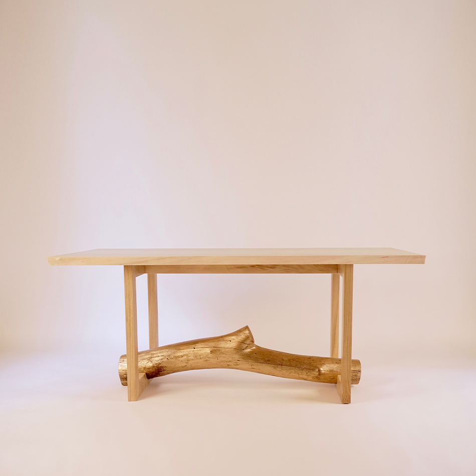 Chris Lehrecke Gilded Elm Branch Dining Table Detail 3