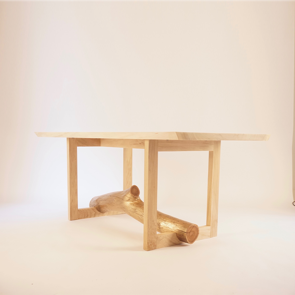 Chris Lehrecke Gilded Elm Branch Dining Table Detail 4