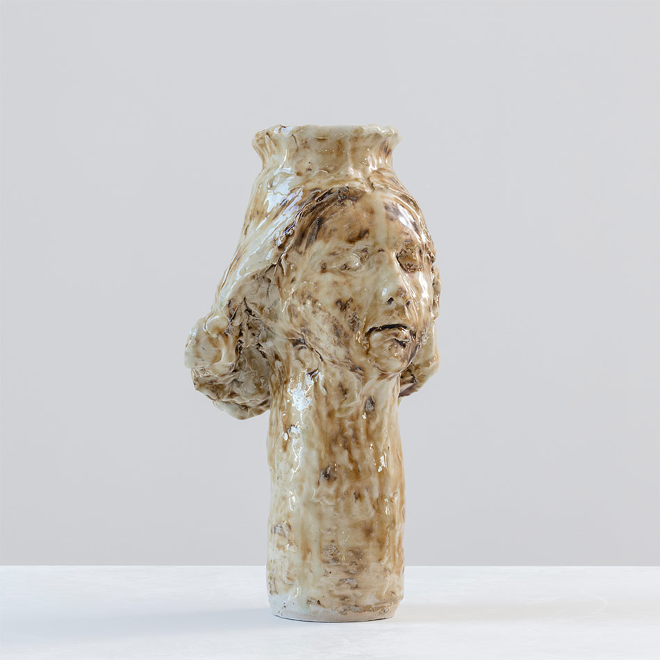 Portrait Vase Yellow Ochre