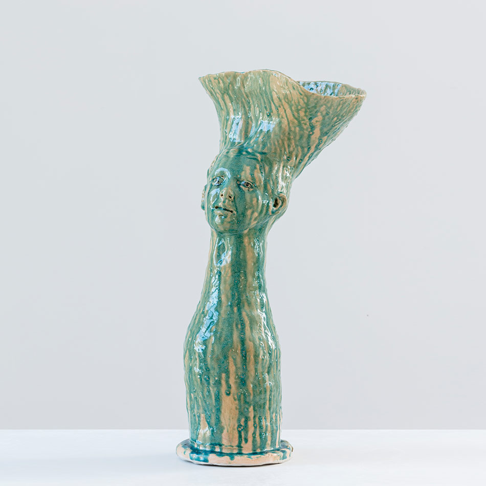 Portrait Vase With Long Hair