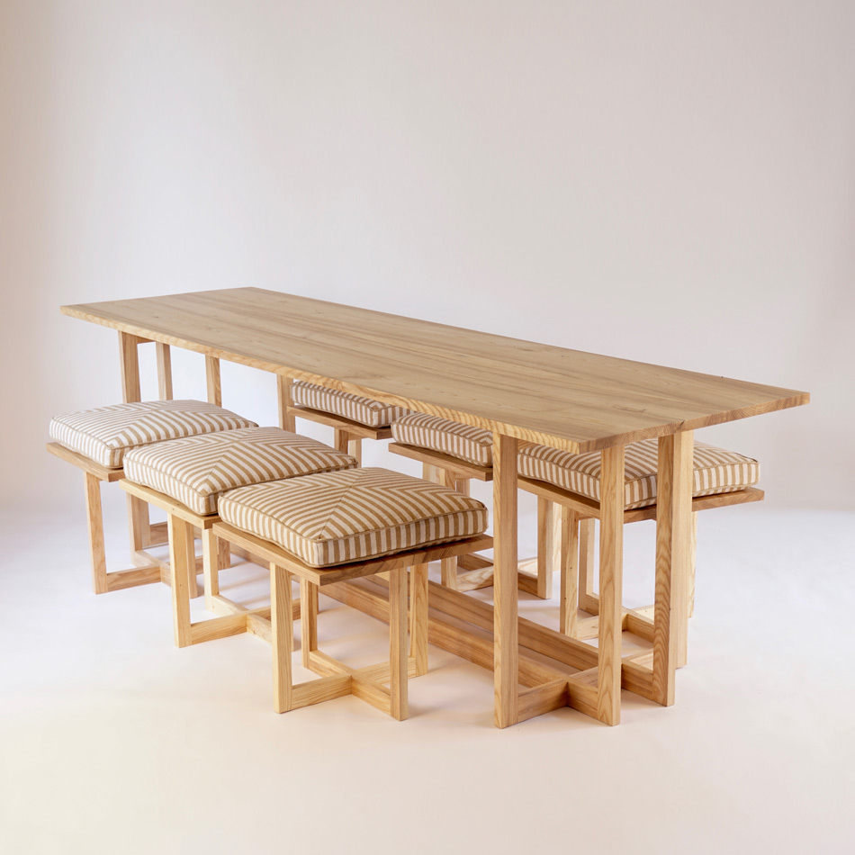 Chris Lehrecke Grid Dining Table And Stools D1