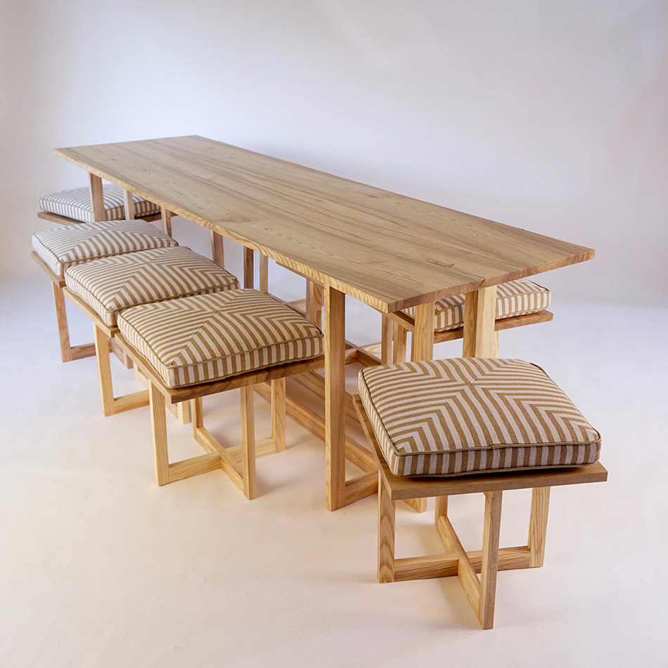 Chris Lehrecke Grid Dining Table And Stools D2