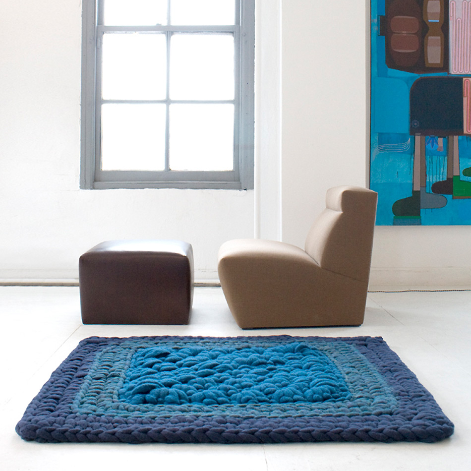 Dana Barnes Floor Looped Squares With Border