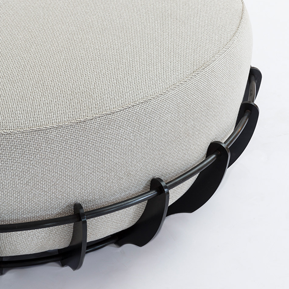 Fran Taubman Round Ottoman 2 M