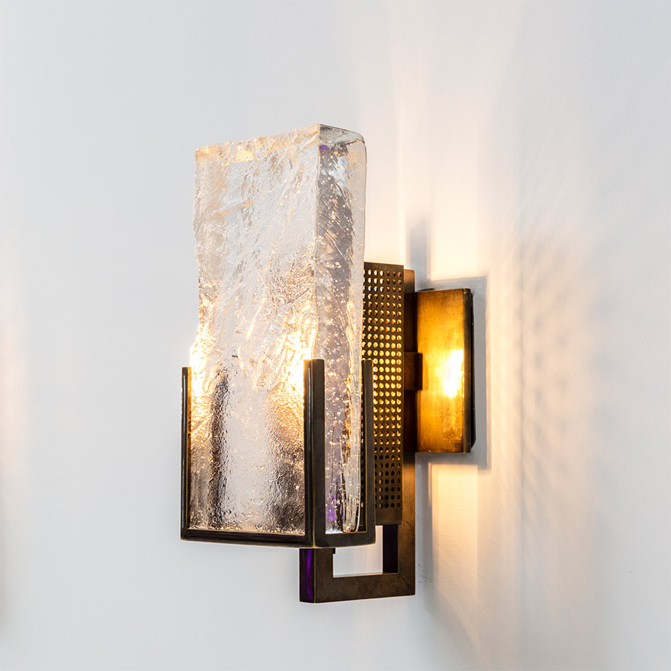 Lianne Gold Ice Sconce D2