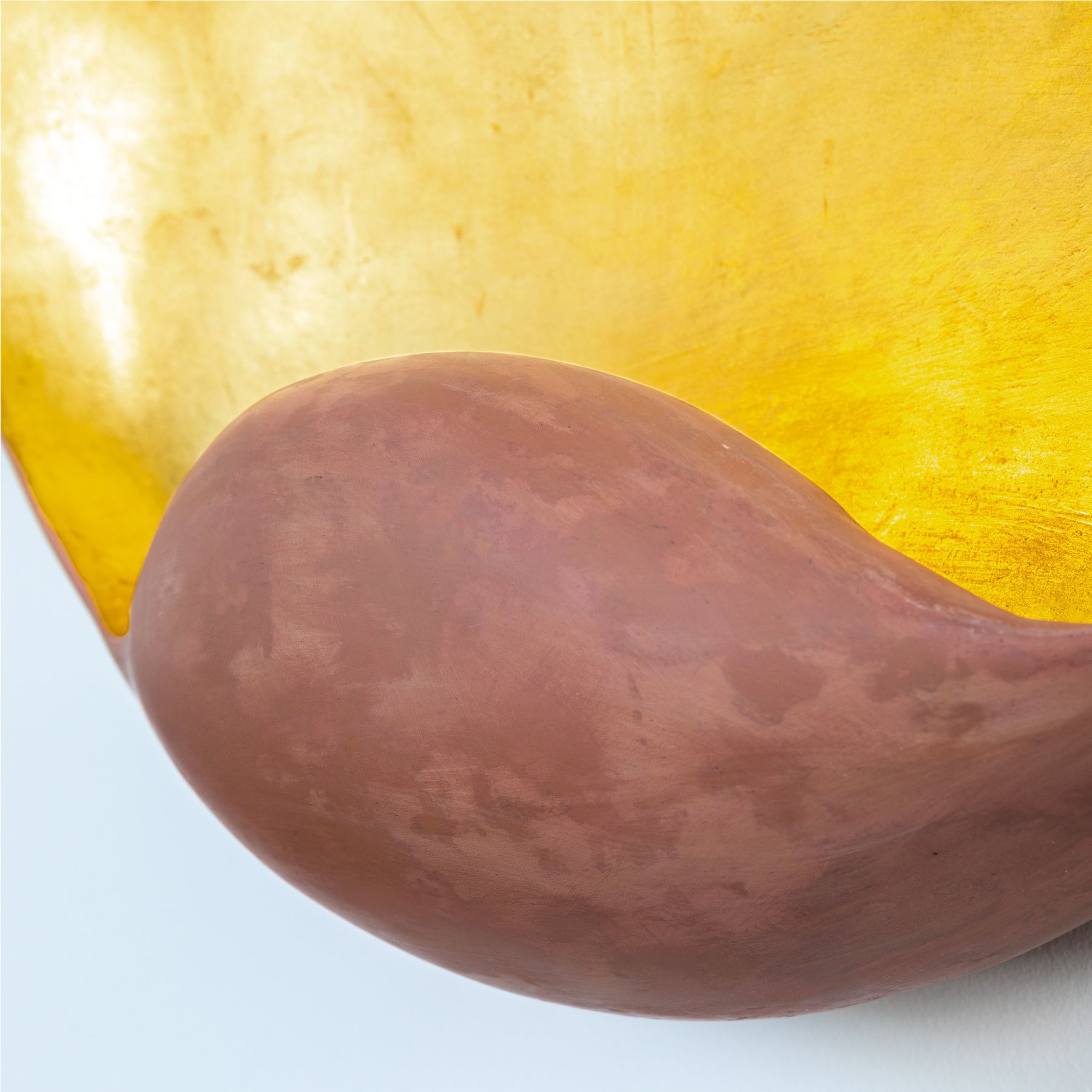 Hestia Terracotta Gold Leaf Sconce 3