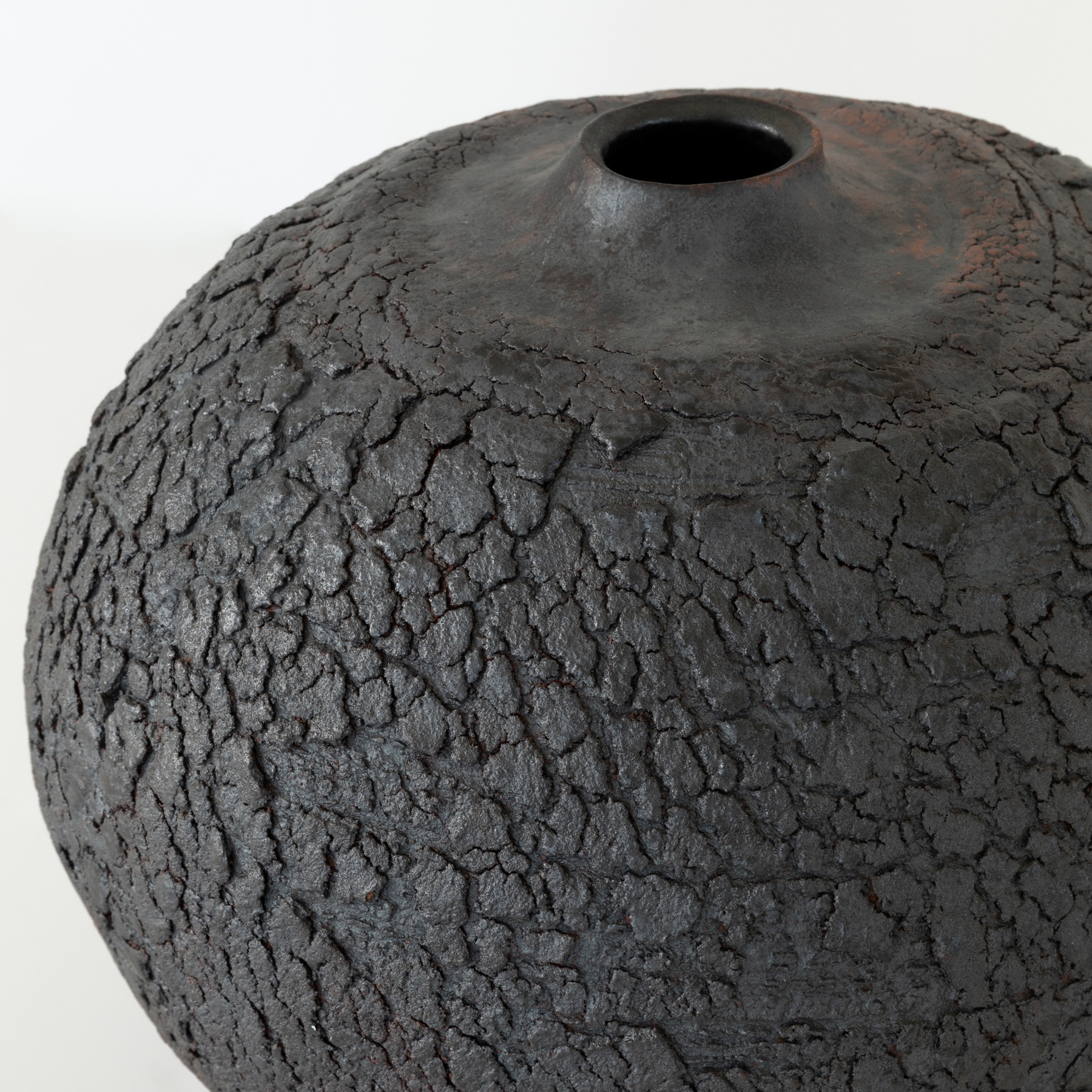 Textured Black Iron Vessel 2