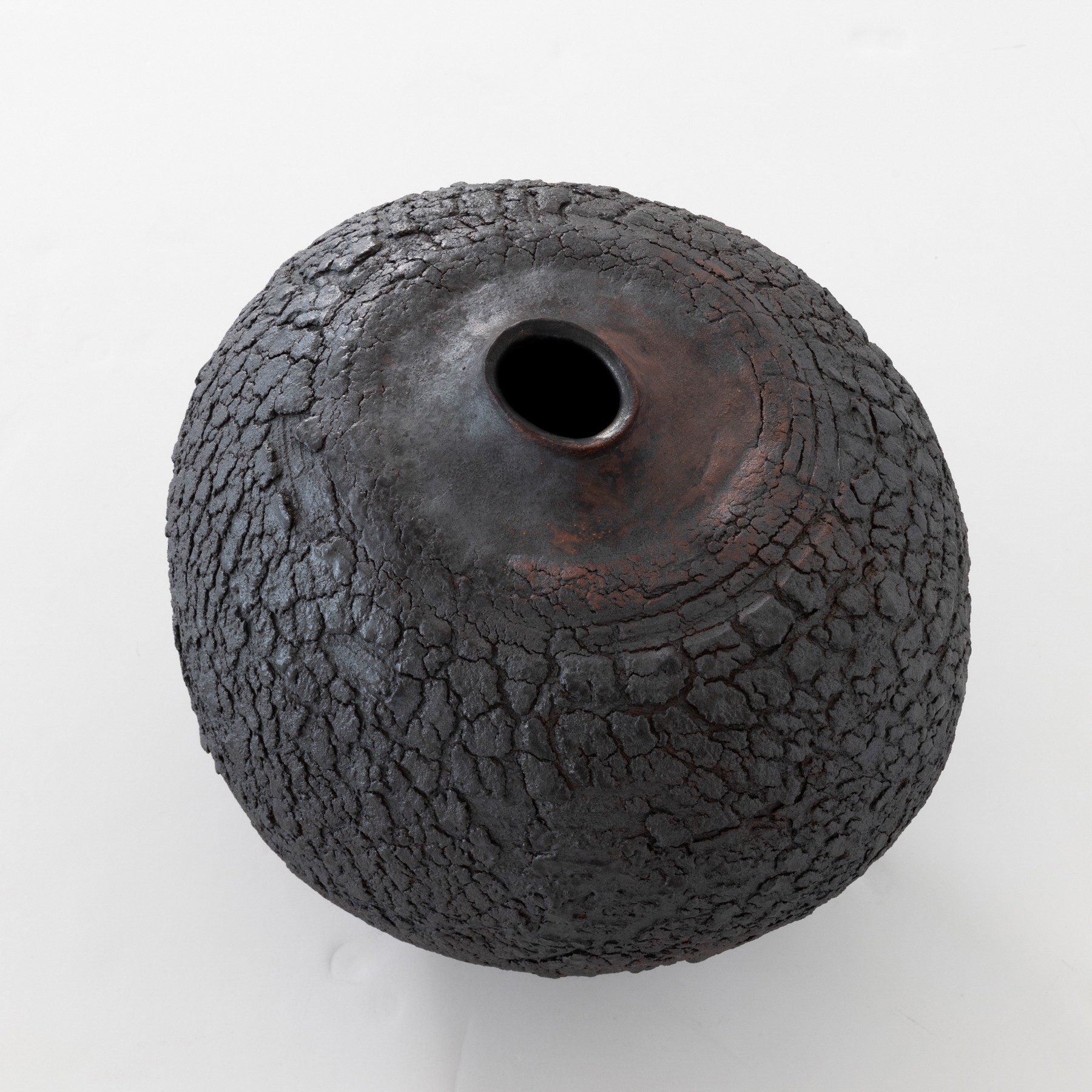 Textured Black Iron Vessel 3