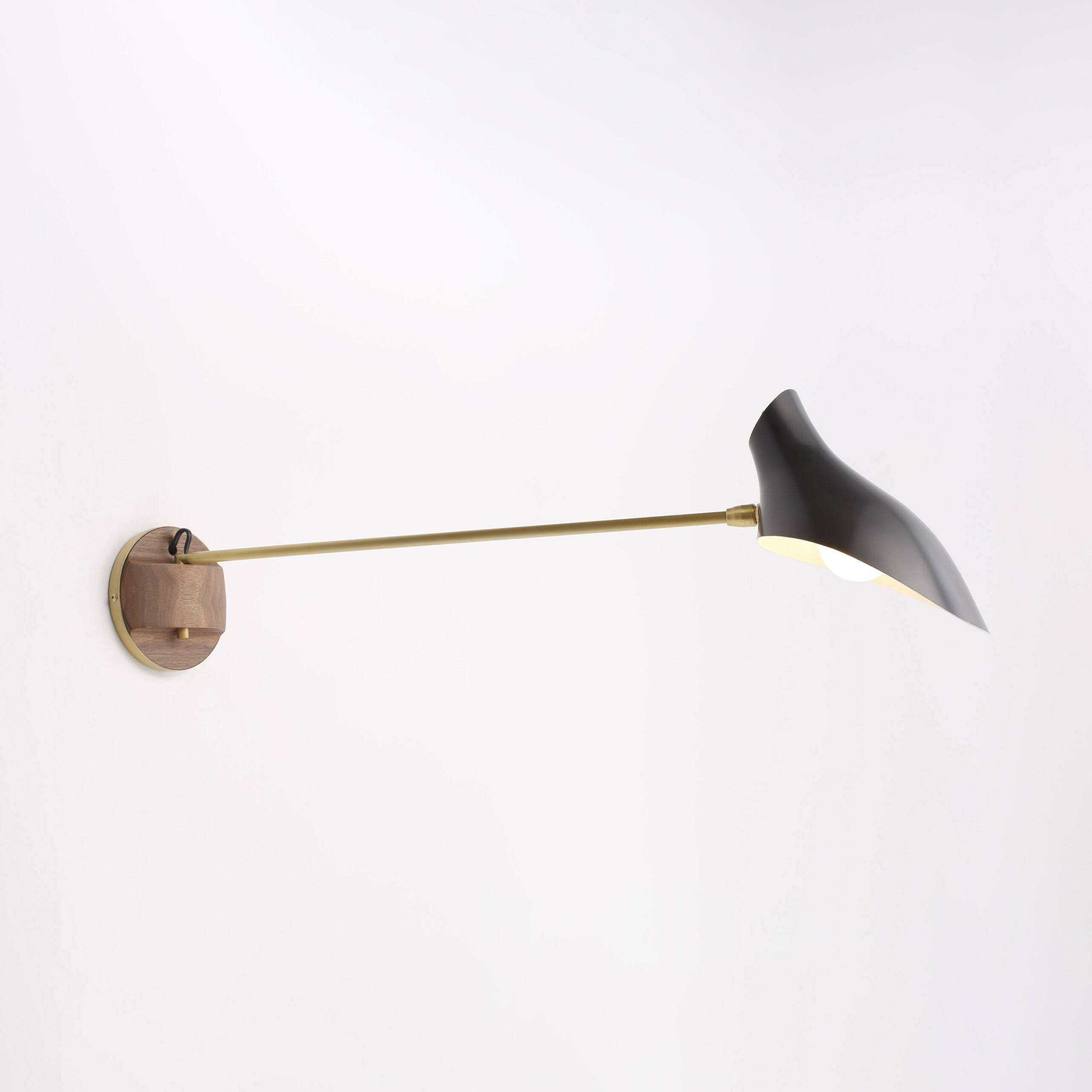DW One Two Arm Sconce 202 3 202 One Arm Sconce BLACK Scaled