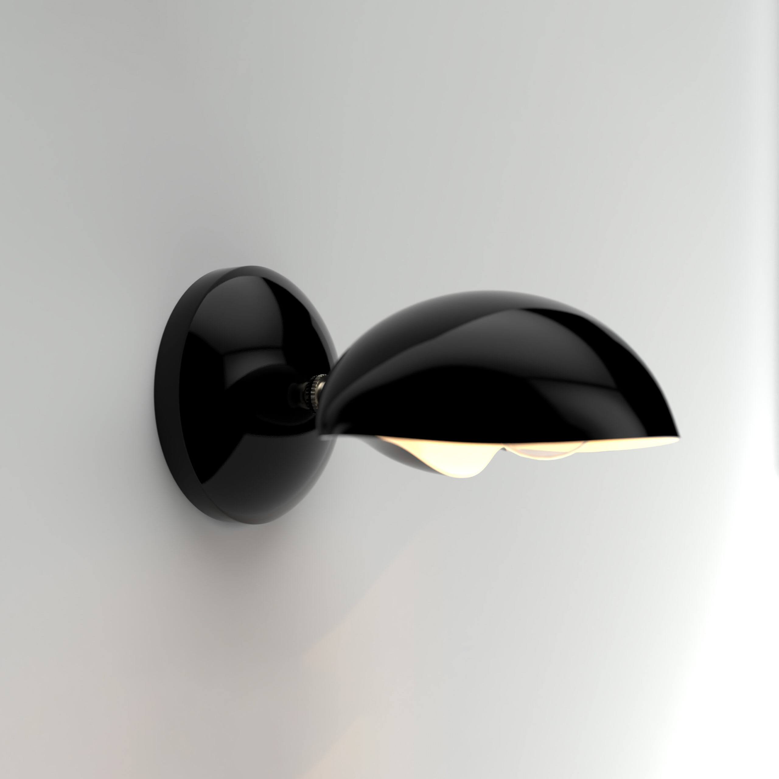 DW Shell Sconce 206 2 206 Shell Sconce Blk Nickel Scaled