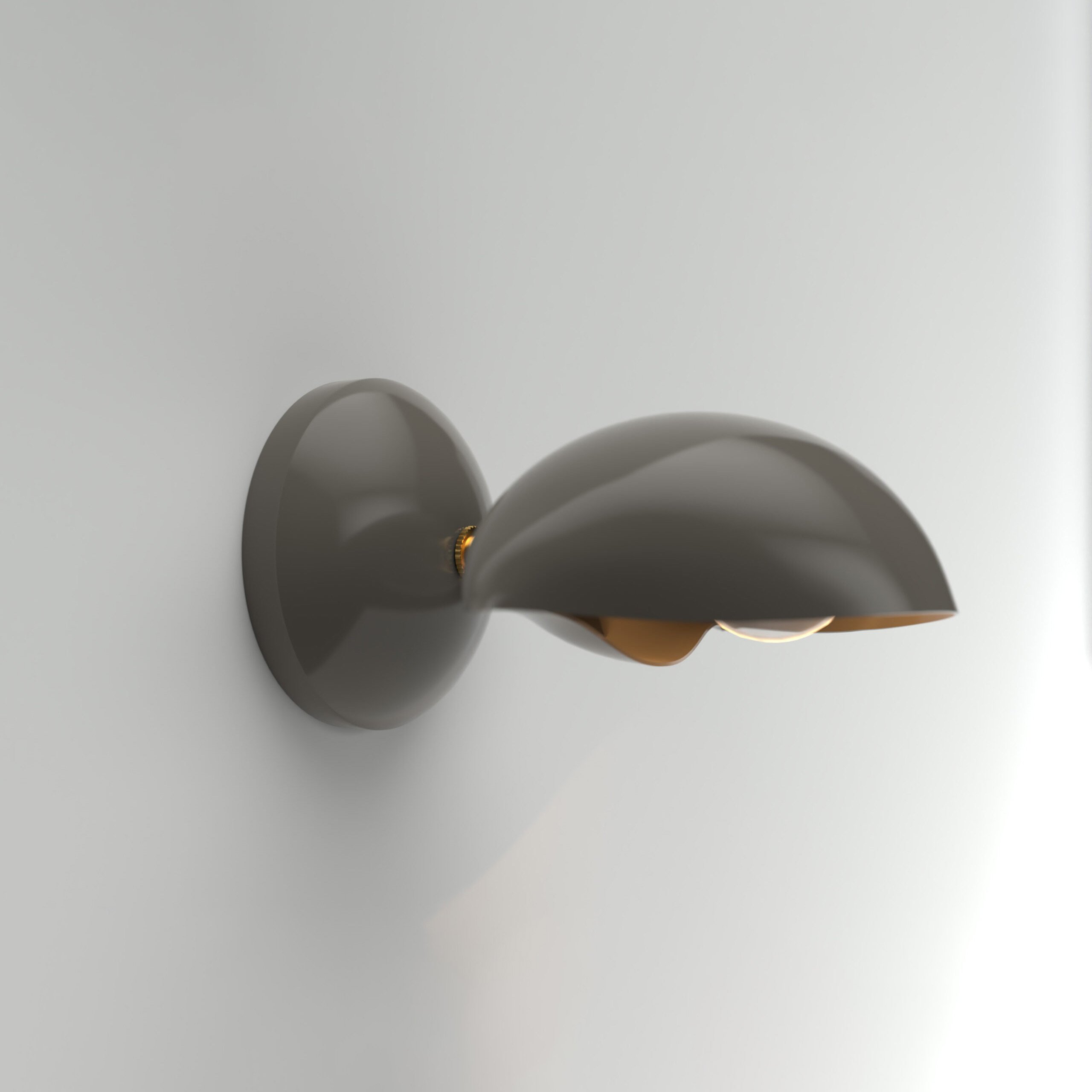 DW Shell Sconce 206 3 206 Shell Sconce Gray Brass Scaled