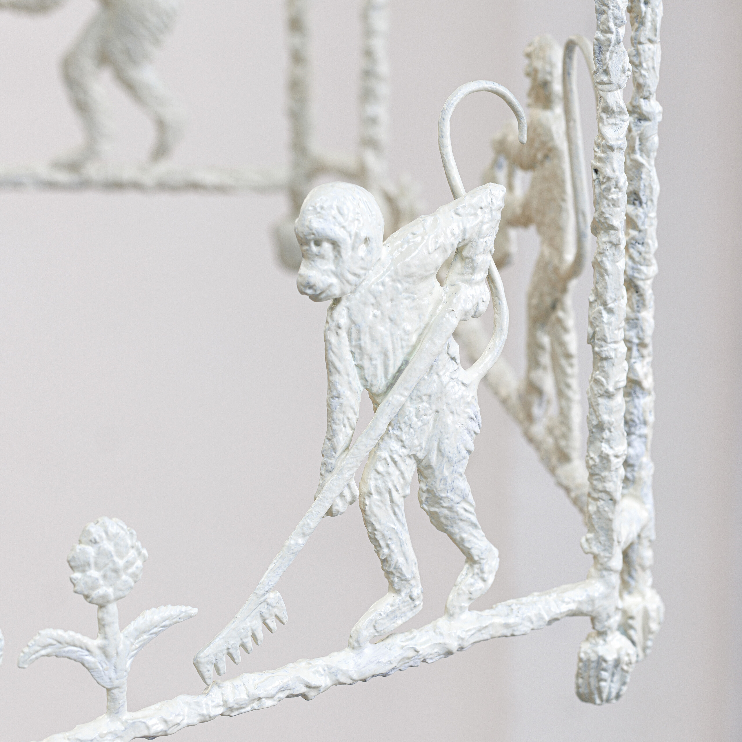 Louis Cane Gardening Monkeys Lantern Detail